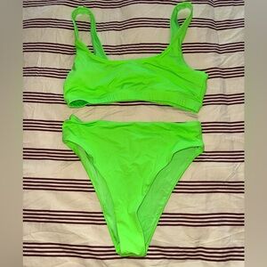 SKIMS Highwaisted Green Bikini
